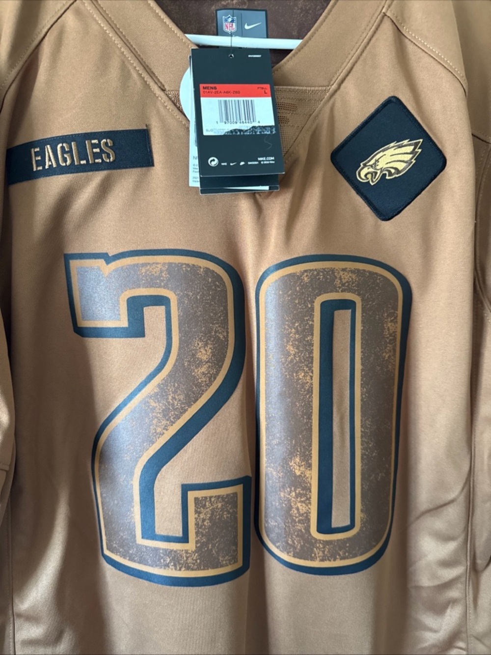 Men's Nike Brian Dawkins #20 Eagles Salute To Service NFL Jersey Sz L - NWT RARE - Picture 2 of 6